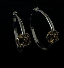 Load image into Gallery viewer, LOU SILVER w/ gold  HOOPS
