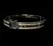 Load image into Gallery viewer, Crystal silver double bracelet
