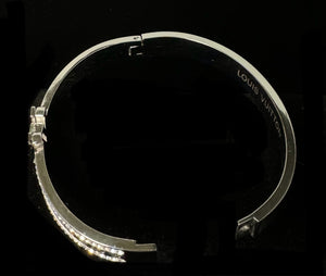 Crystal silver double bracelet