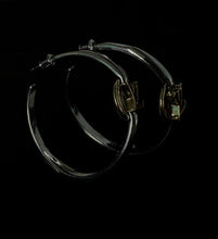 Load image into Gallery viewer, LOU SILVER w/ gold  HOOPS
