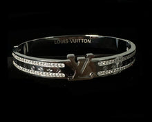 Load image into Gallery viewer, Crystal silver double bracelet
