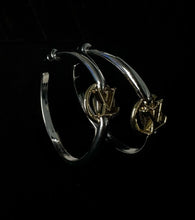 Load image into Gallery viewer, LOU SILVER w/ gold  HOOPS
